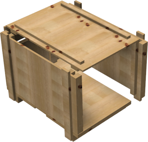 wooden packing crates,